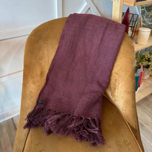 Amber Burgundy Throw