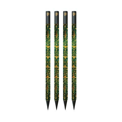 Emerald Flower 4 Pack Pencils, Marsh’s Library by Paperblanks (Nature’s Gra