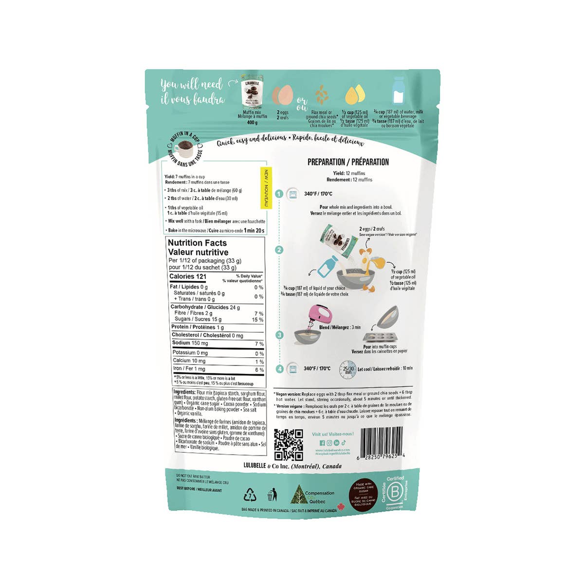 Lulubelle Gluten-Free Chocolate Muffin Mix