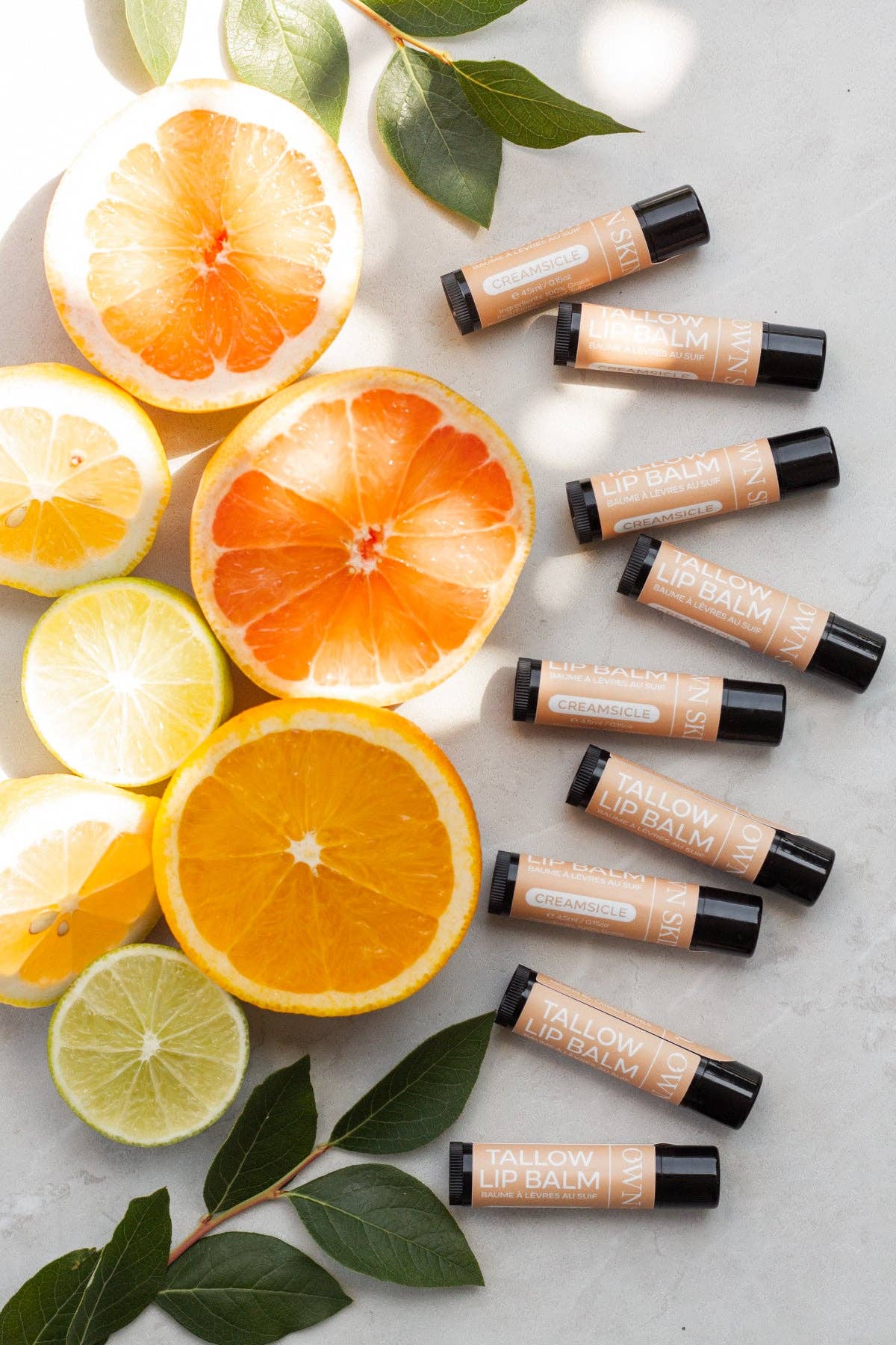 Tallow Lip Balm: Citrus Creamsicle