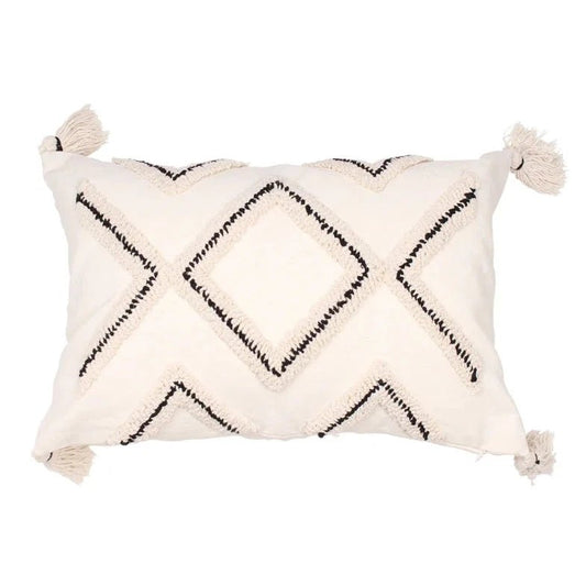 Border Tassel Pillow Cover