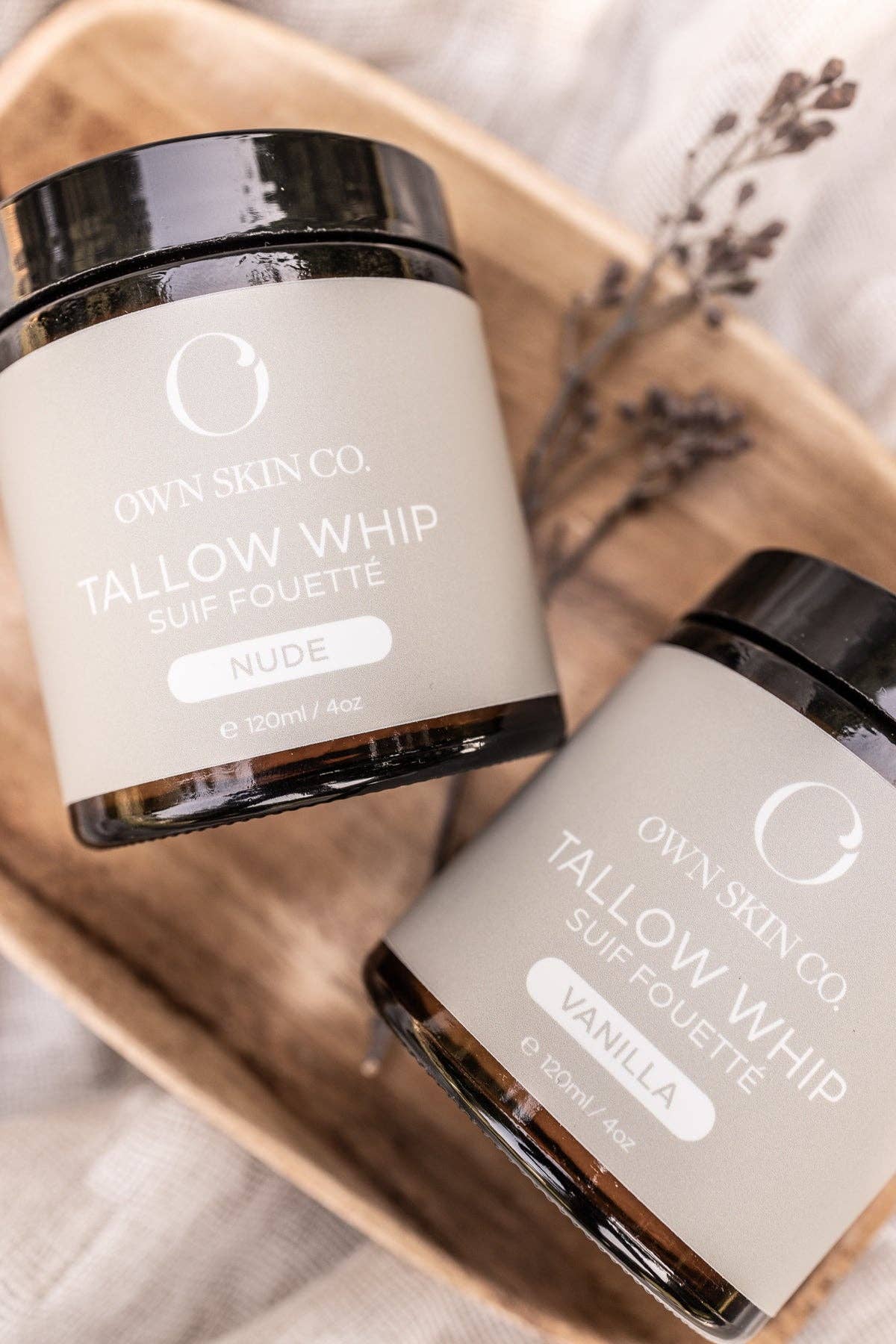 120ml Tallow Face + Body Whip: Lavender Vanilla