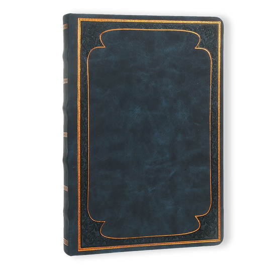 Victoria's Journals Vintage Style Diary Vegan Leather (Navy)