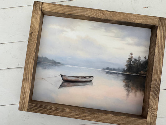 Lake Print 2: Dark Walnut / 17x13