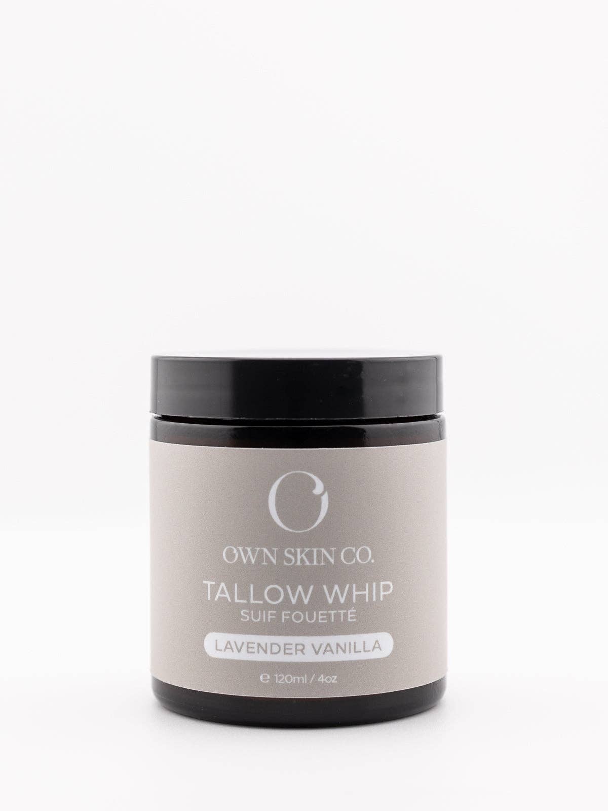 120ml Tallow Face + Body Whip: Lavender Vanilla