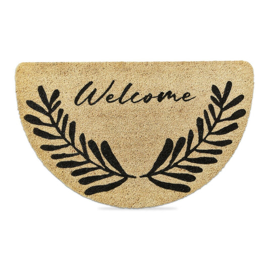 Welcome Fern Shaped Door Mat