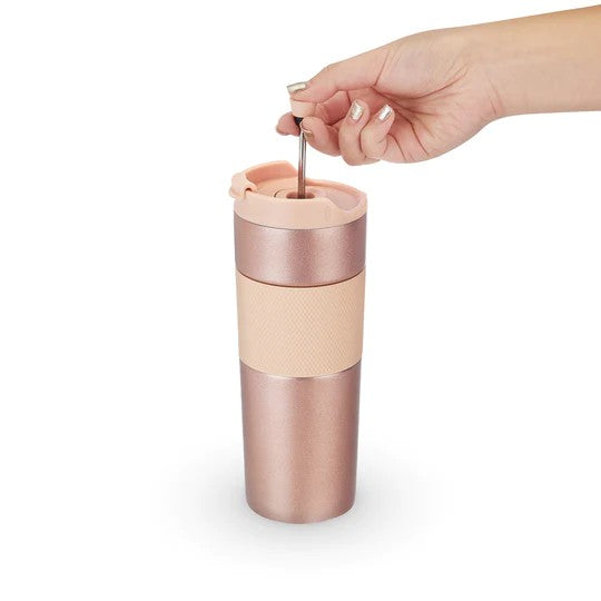 Peyton Travel Tea Press - Rose Gold