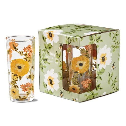 Bee Floral Glass Set/4