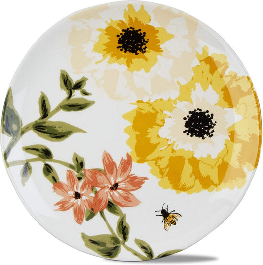 Bee Floral Round Platter