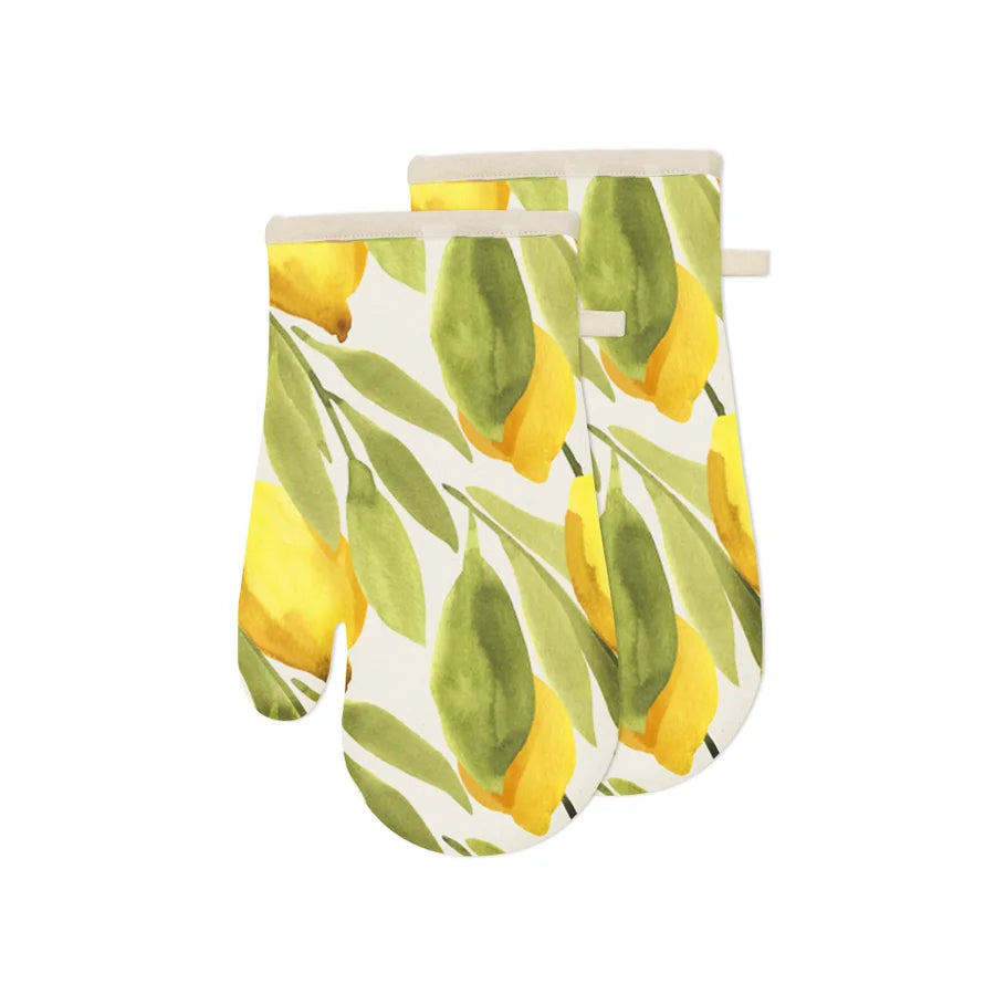 Lemon Oven Mitt Set/2