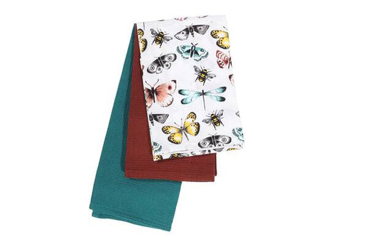 Butterfly Kitchen Towels Set/3