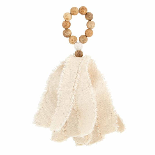 Cream Beaded Napkin Ring